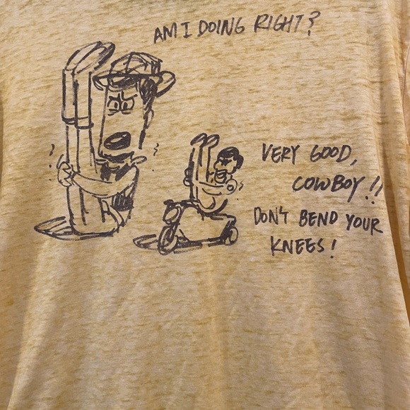 Pixar Toy Story  Woody Sketch Backstage Collection T Shirt Size Small Exclusive - Picture 2 of 8